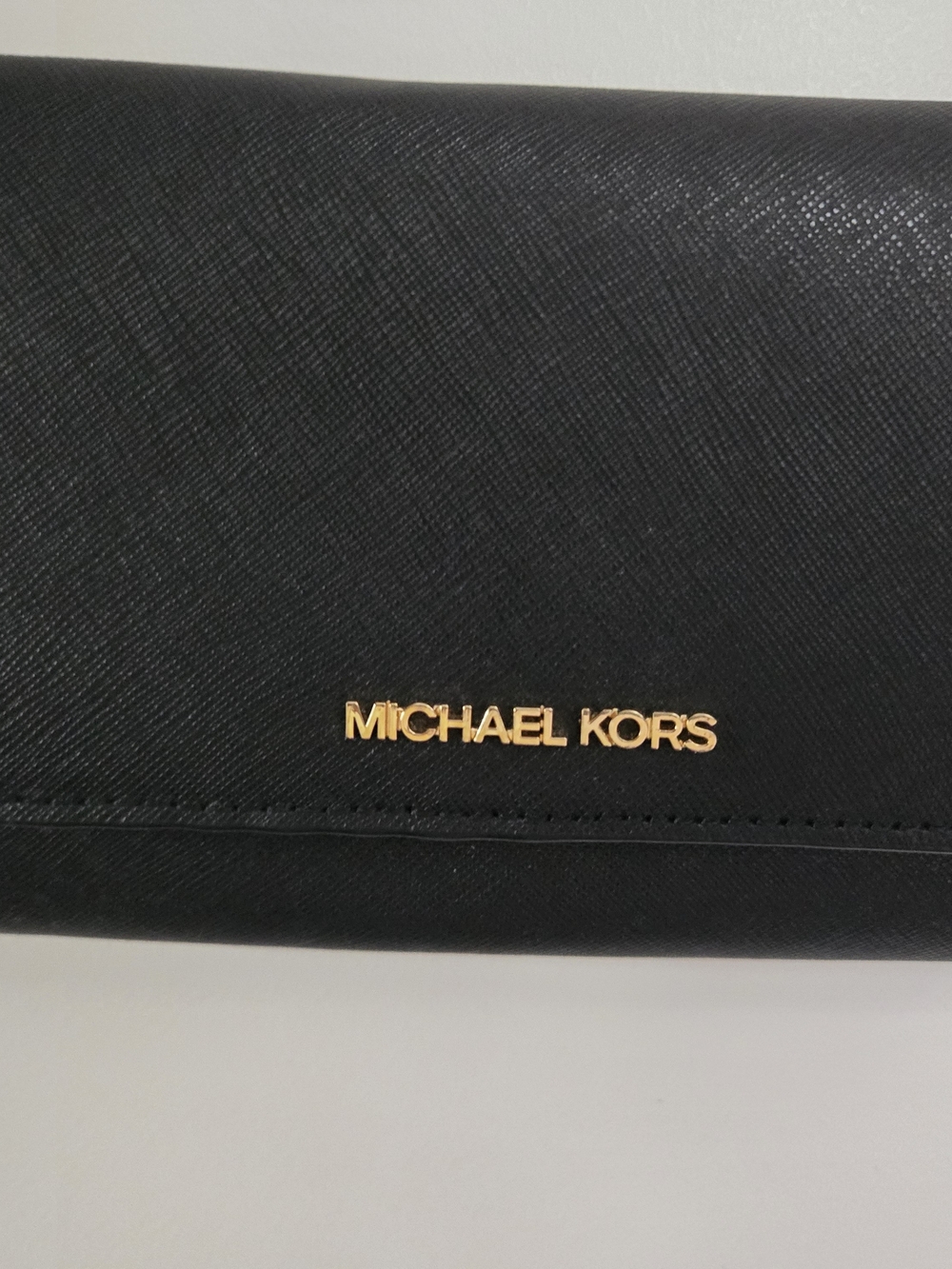 Michael Kors Black Men's Leather Wallet with Gold Logo
